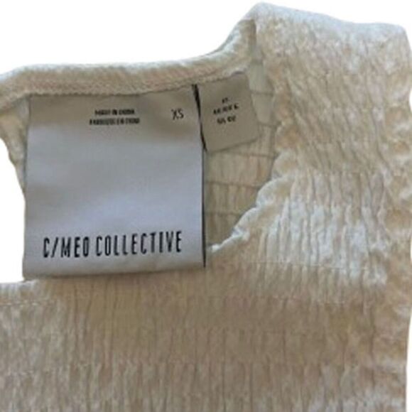 C/Meo Collective Sleeveless Stretch White Ruffle Bodycon Dress Size XS - Picture 4 of 7
